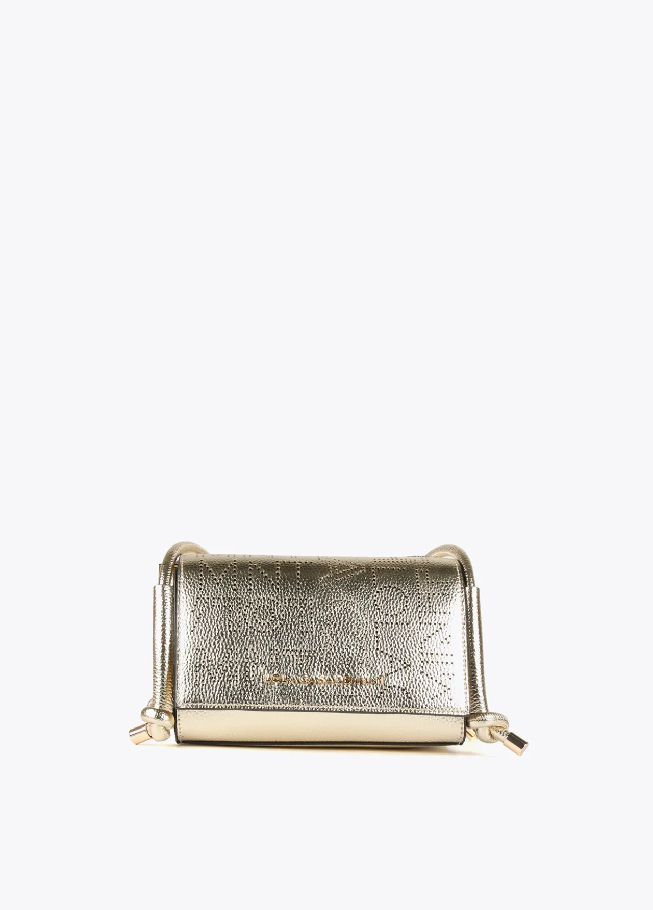 bandolera_metalizada_2-3.webp Lola Casademunt Bandoleras | Bolsos Pequeños<Bandolera metalizada DORADO