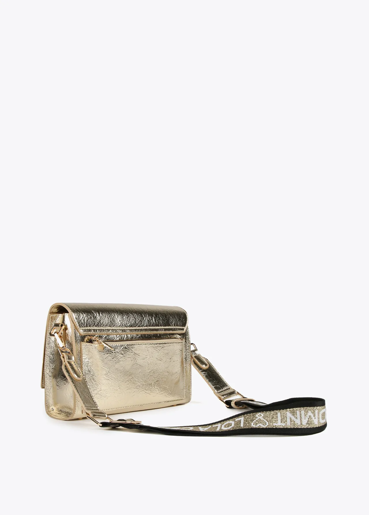 bandolera_metalizada_3-1.webp Lola Casademunt Bandoleras | Bolsos Pequeños<Bandolera metalizada DORADO