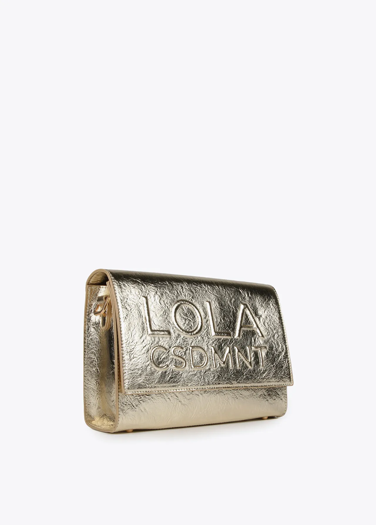 bandolera_metalizada_4-1.webp Lola Casademunt Bandoleras | Bolsos Pequeños<Bandolera metalizada DORADO