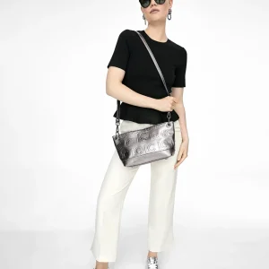 Lola Casademunt Bolsos<Bandolera metalizada en efecto piel DORADO