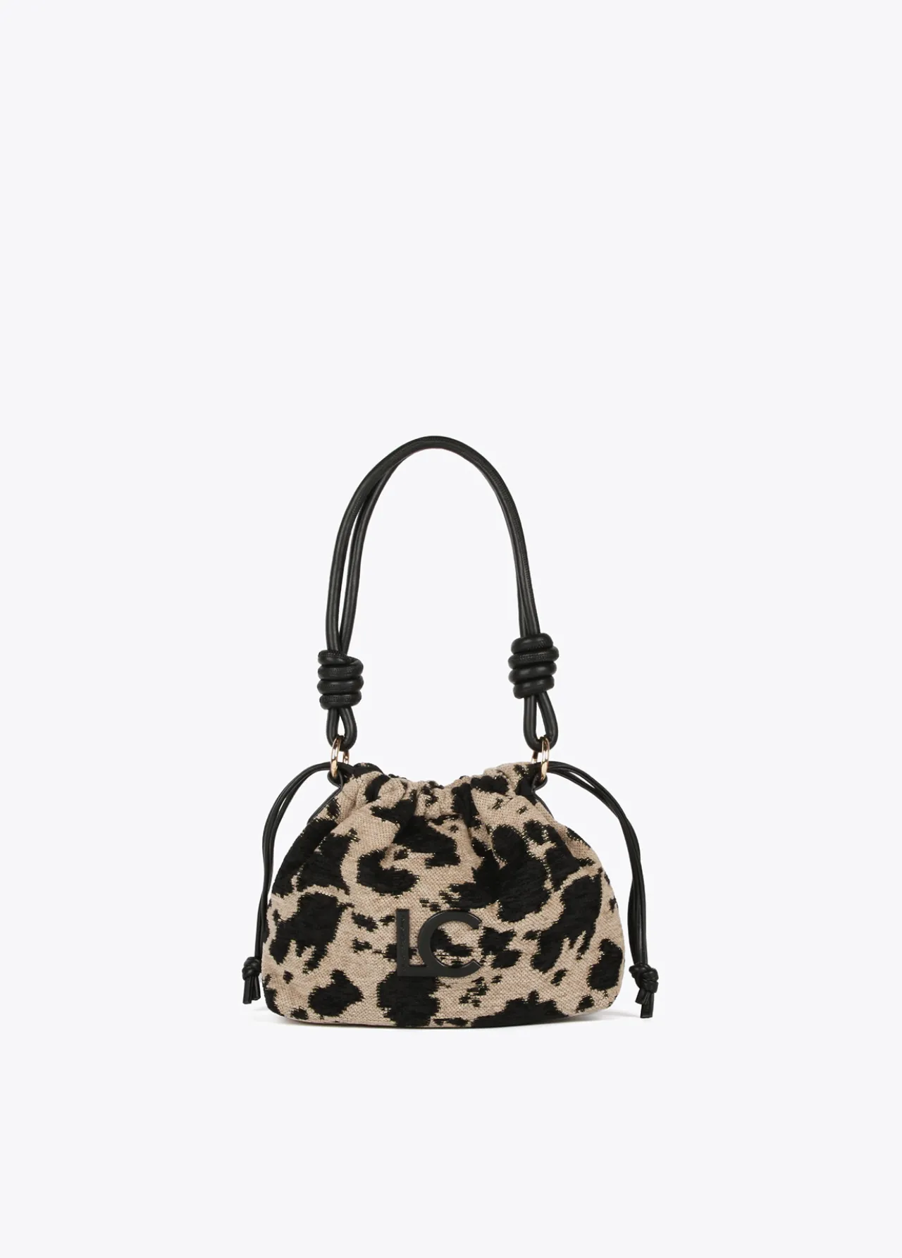 bandolera_tejido_animal_0.webp Lola Casademunt Animal Print | Bolsos De Hombro<Bandolera tejido animal CRUDO-NEGRO