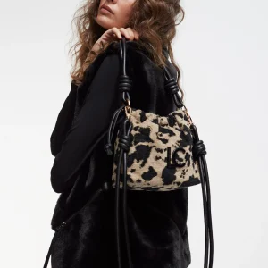 Lola Casademunt Animal Print | Bolsos De Hombro<Bandolera tejido animal CRUDO-NEGRO