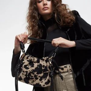 Lola Casademunt Animal Print | Bolsos De Hombro<Bandolera tejido animal CRUDO-NEGRO