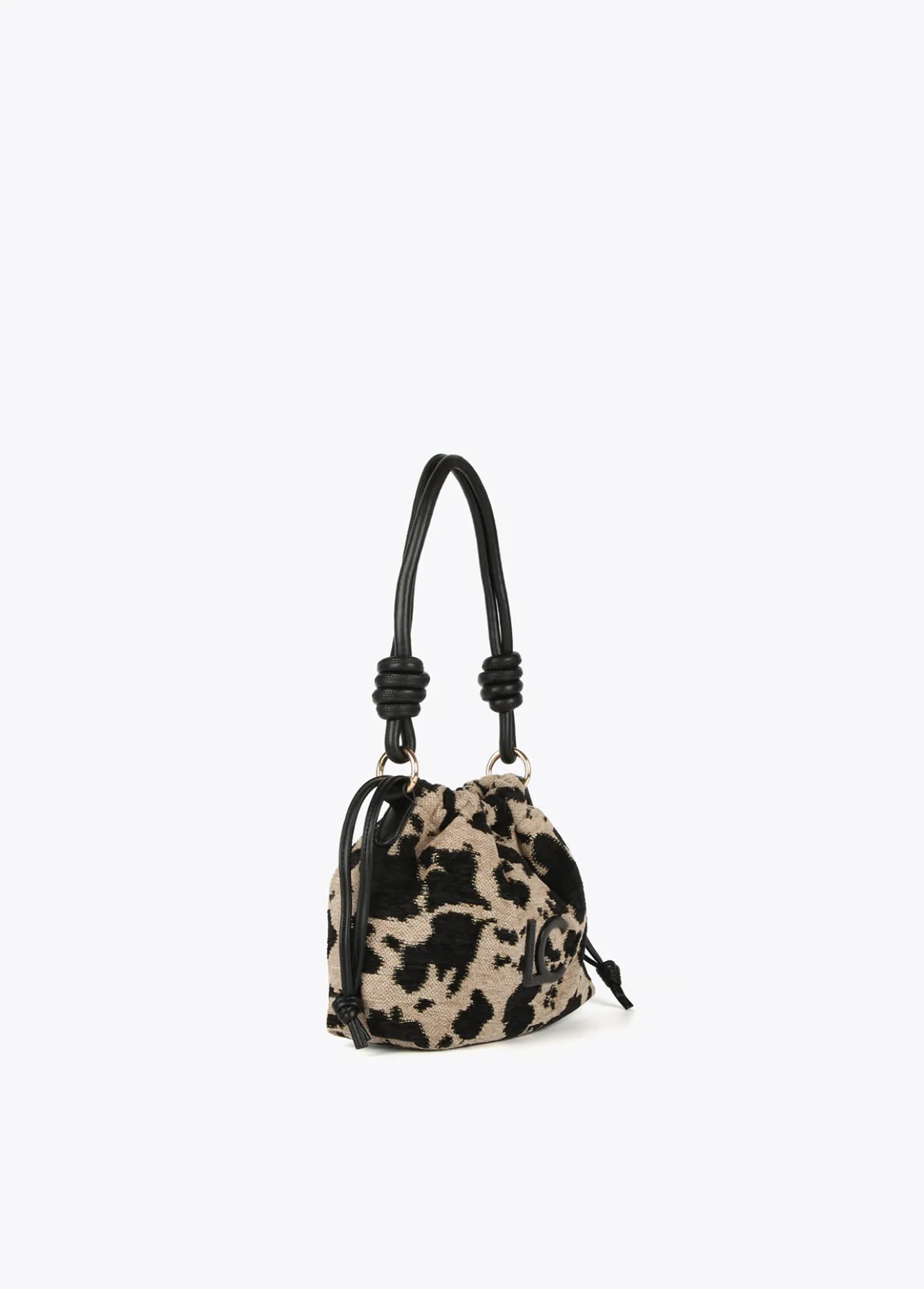 bandolera_tejido_animal_5.webp Lola Casademunt Animal Print | Bolsos De Hombro<Bandolera tejido animal CRUDO-NEGRO