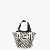 Lola Casademunt Bolsos<Bandolera tipo cesta efecto rafia NEGRO-CRUDO