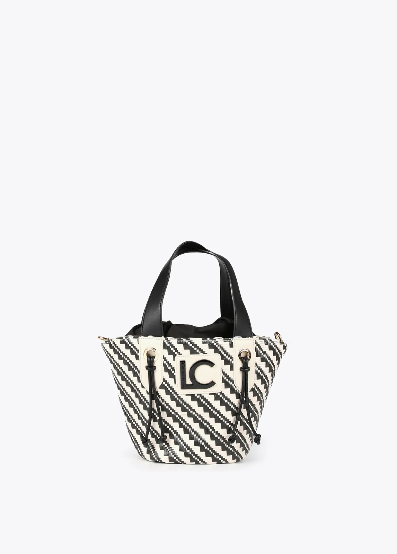 bandolera_tipo_cesta_efecto_rafia_0.webp Lola Casademunt Bolsos<Bandolera tipo cesta efecto rafia NEGRO-CRUDO