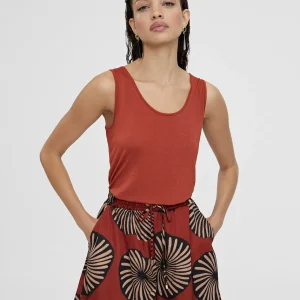 Lola Casademunt Pantalones<Bermuda estampada ROJO-NEGRO