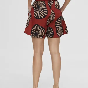 Lola Casademunt Pantalones<Bermuda estampada ROJO-NEGRO