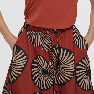 Lola Casademunt Pantalones<Bermuda estampada ROJO-NEGRO