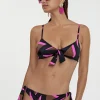 Lola Casademunt Baño<Bikini estampado maxi logo NEGRO-ROSA