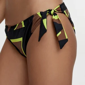 Lola Casademunt Baño<Bikini estampado maxi logo NEGRO-VERDE