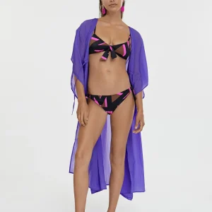 Lola Casademunt Baño<Bikini estampado maxi logo NEGRO-ROSA