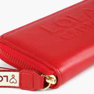 Lola Casademunt Accesorios<Billetero grande logo con relieve FUCSIA