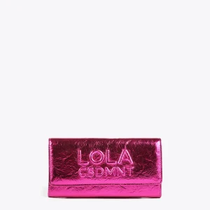 Lola Casademunt Carteras Y Monederos<Billetero grande metalizado FUCSIA