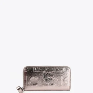 Lola Casademunt Accesorios | Bolsos<Billetero grande metalizado DORADO