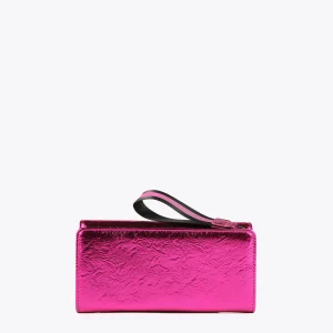 Lola Casademunt Carteras Y Monederos<Billetero grande metalizado FUCSIA