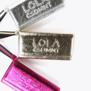 Lola Casademunt Carteras Y Monederos<Billetero grande metalizado FUCSIA