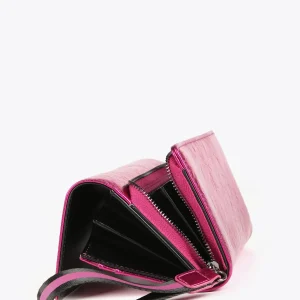 Lola Casademunt Carteras Y Monederos<Billetero grande metalizado FUCSIA