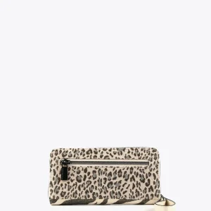 Lola Casademunt Accesorios<Billetero grande tejido zebra CRUDO-MARRON