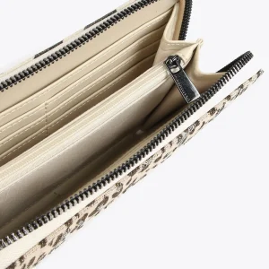 Lola Casademunt Accesorios<Billetero grande tejido zebra CRUDO-MARRON