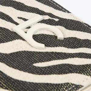 Lola Casademunt Accesorios<Billetero pequeño animal print CRUDO-MARRON