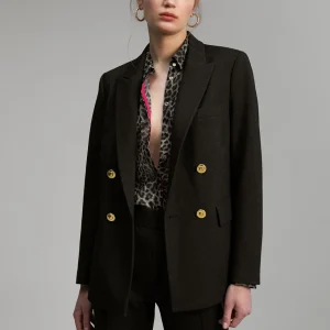 Lola Casademunt Americanas Y Blazers<Blazer botón animal GRISOSCURO