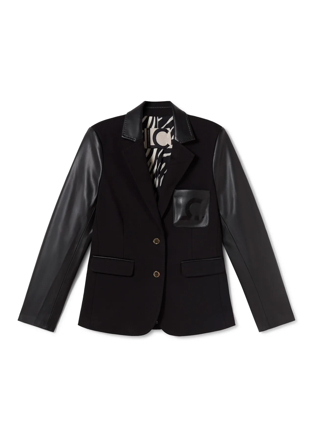 blazer_combinada_5.webp Lola Casademunt Americanas Y Blazers<Blazer combinada NEGRO