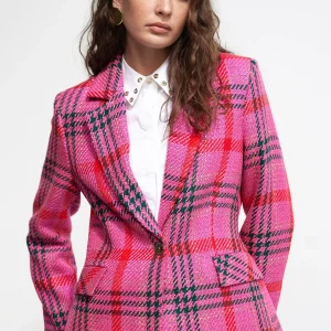 Lola Casademunt Americanas Y Blazers<Blazer cuadros tweed ROSA-MULTICOLOR