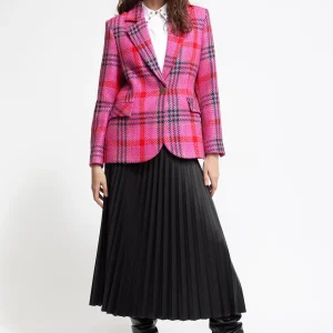 Lola Casademunt Americanas Y Blazers<Blazer cuadros tweed ROSA-MULTICOLOR