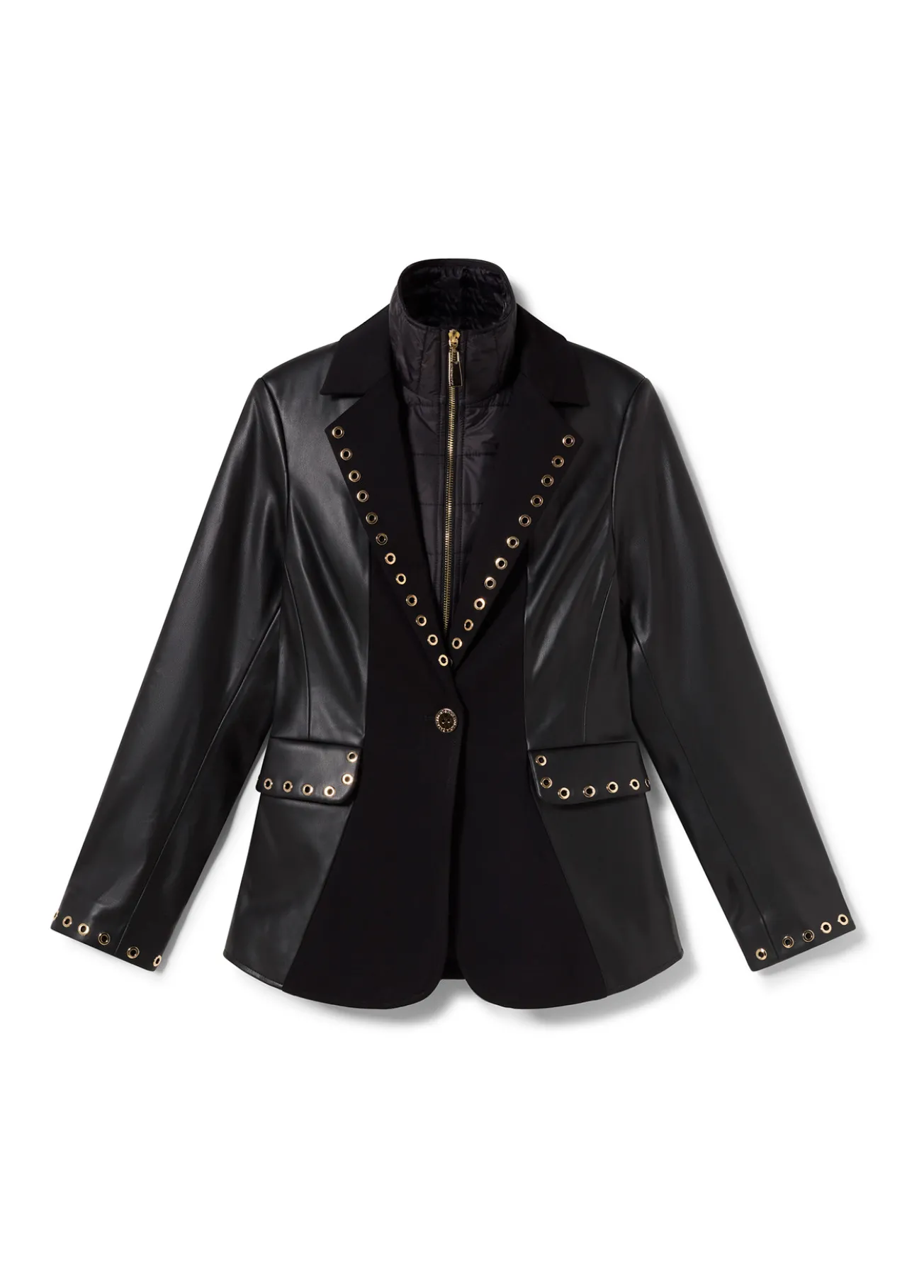 blazer_detalle_eyelets_0.webp Lola Casademunt Americanas Y Blazers<Blazer detalle eyelets NEGRO