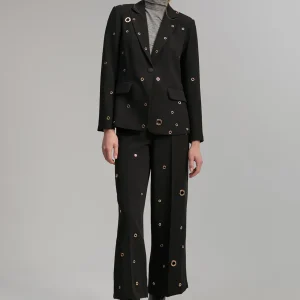 Lola Casademunt Americanas Y Blazers<Blazer detalle eyelets NEGRO