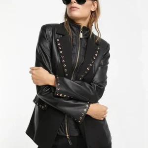 Lola Casademunt Americanas Y Blazers<Blazer detalle eyelets NEGRO