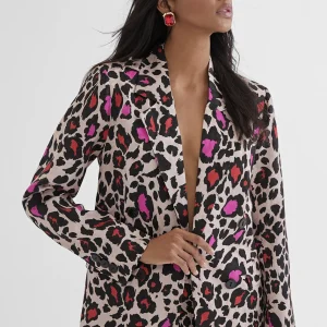 Lola Casademunt Americanas Y Blazers<Blazer estampada animal ROSA-NEGRO