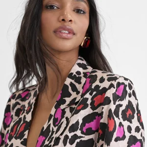Lola Casademunt Americanas Y Blazers<Blazer estampada animal ROSA-NEGRO