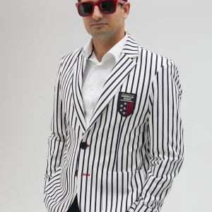Lola Casademunt Americanas Y Blazers<Blazer hombre rayas edición limitada - Lola Casademunt BLANCO-AZUL