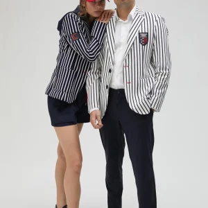 Lola Casademunt Americanas Y Blazers<Blazer hombre rayas edición limitada - Lola Casademunt BLANCO-AZUL