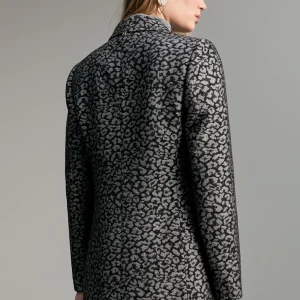 Lola Casademunt Animal Print | Americanas Y Blazers<Blazer jacquard animal print NEGRO-GRIS
