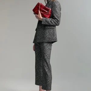 Lola Casademunt Animal Print | Americanas Y Blazers<Blazer jacquard animal print NEGRO-GRIS