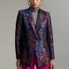 Lola Casademunt Americanas Y Blazers<Blazer jacquard estampado AZUL-MULTICOLOR