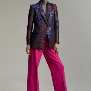 Lola Casademunt Americanas Y Blazers<Blazer jacquard estampado AZUL-MULTICOLOR
