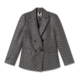 Lola Casademunt Americanas Y Blazers<Blazer jacquard monograma GRIS-METAL