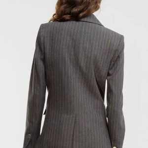 Lola Casademunt Americanas Y Blazers<Blazer raya diplomática GRIS-MARRON