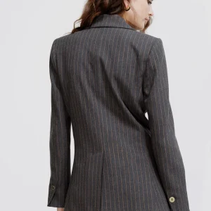 Lola Casademunt Americanas Y Blazers<Blazer raya diplomática GRIS-MARRON
