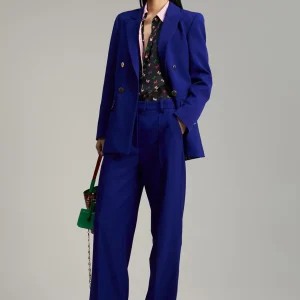 Lola Casademunt Americanas Y Blazers<Blazer recta traje AZULELECTRICO