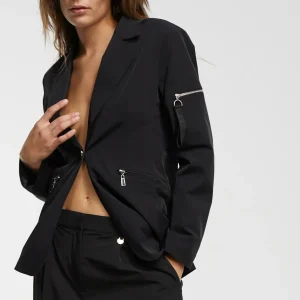 Lola Casademunt Americanas Y Blazers<Blazer técnica cremalleras NEGRO