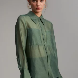 Lola Casademunt Camisas Y Blusas<Blusa bolsillos transparencia SALVIA