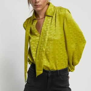 Lola Casademunt Camisas Y Blusas<Blusa con lazo PISTACHO