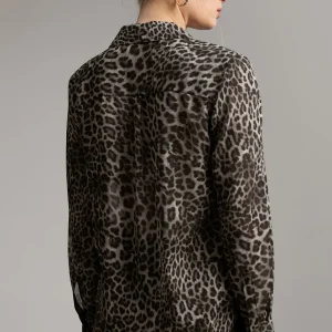 Lola Casademunt Animal Print | Camisas Y Blusas<Blusa detalle contraste NEGRO-GRIS