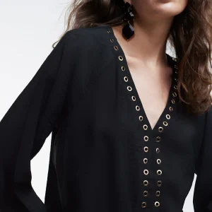 Lola Casademunt Camisetas Y Tops | Camisas Y Blusas<Blusa detalle eyelets CRUDO