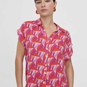 Lola Casademunt Camisas Y Blusas<Blusa fluida estampada ROJO-LILA